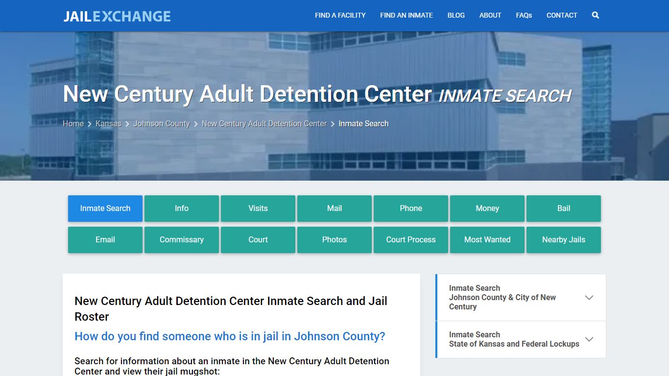 New Century Adult Detention Center Inmate Search - Jail Exchange